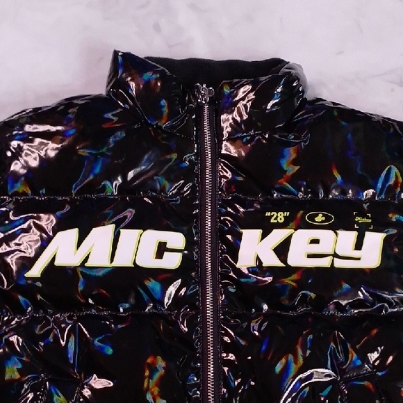 RARE Disney Baby MICKEY MOUSE Black Down Puffer Jacket - Picture 6 of 11